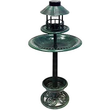 lampe solaire bassin oiseaux et mangeoire