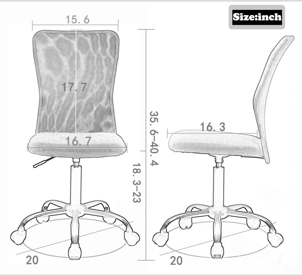 Ergonomic Office Chair Desk Chair Mesh Computer Chair Back Support Modern Executive Mid Back Rolling Swivel Chair for Women, Men: Kitchen & Dining