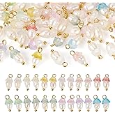 KISSITTY Natural Cultured Freshwater Pearl Charms Irregular Shaped Pearls Dangles Pendants Bulk for Jewelry Making Earring Bracelet Necklace DIY Crafts