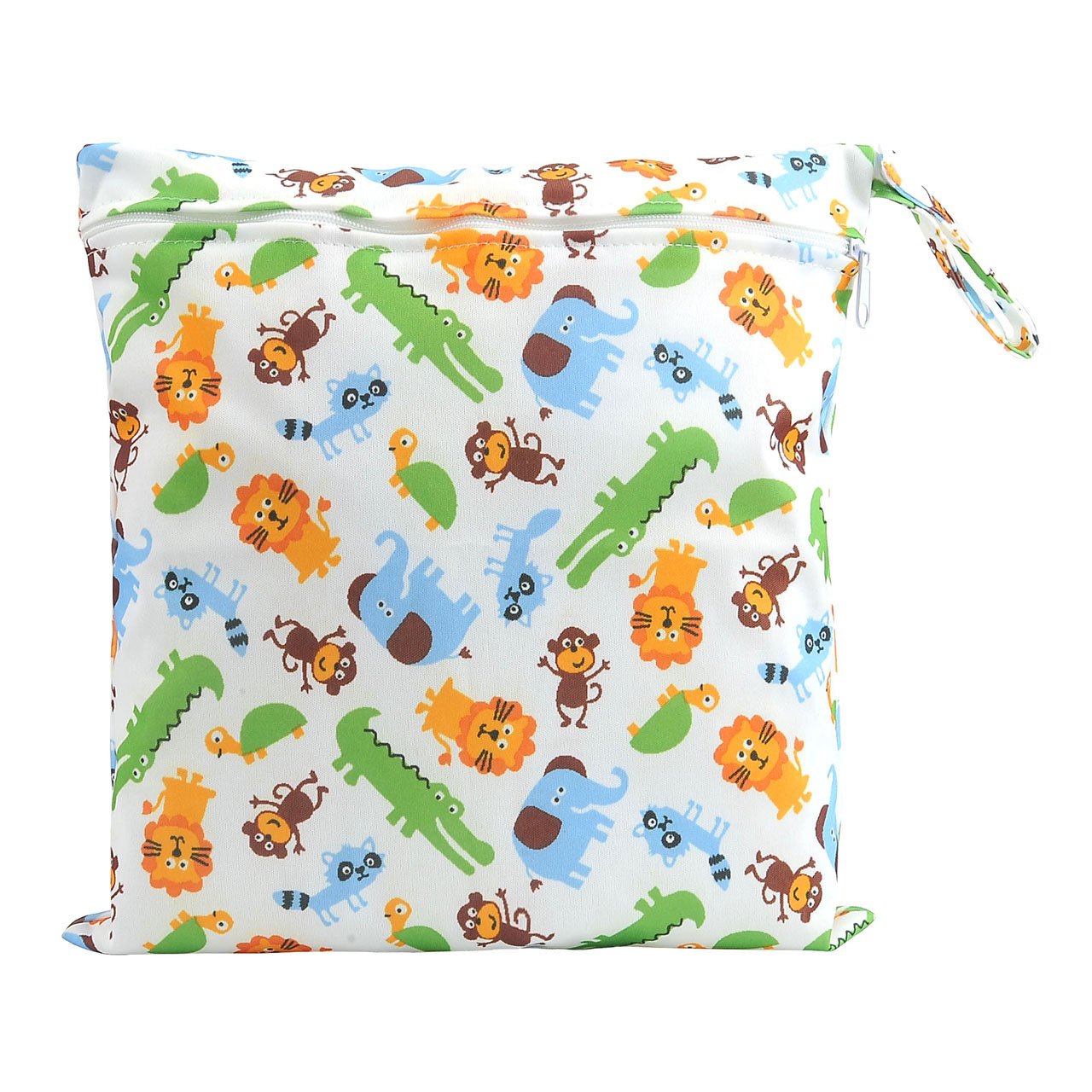 CHIC DIARY Wet Dry Bag Baby Nappy Organizer Bag Reusable Washable Cloth Diaper Bag (Animals(2 bags))