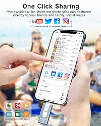 SCICNCE 512GB Photo Stick for Phone, 4 in 1 USB
