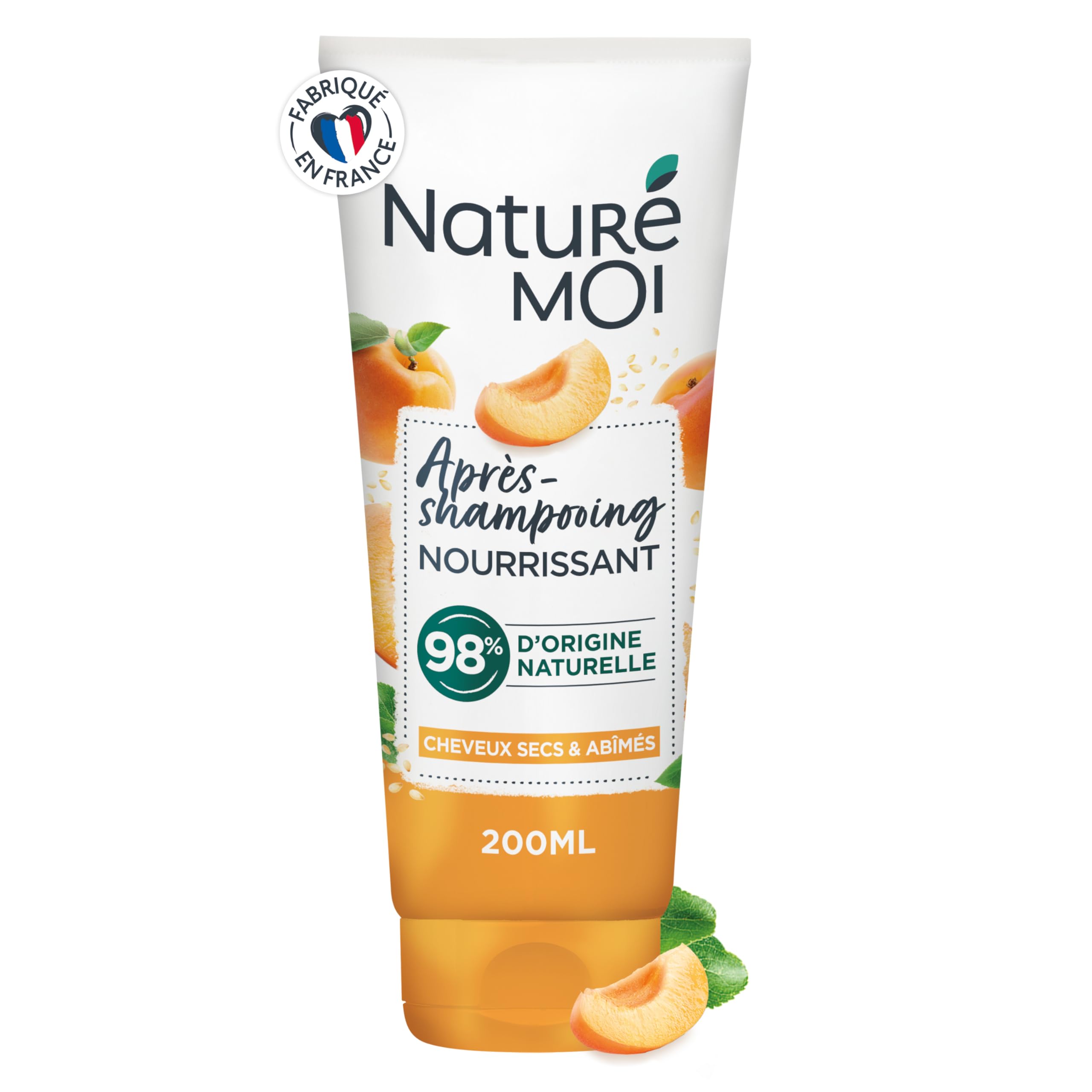 Naturé Moi - Nourishing Conditioner - with Roussillon Apricot and Organic Argan Oil - Detangles and Protects Dry and Damaged Hair - 200ml