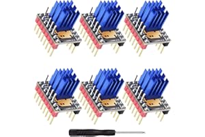 DKARDU 6 pcs TMC2209 V1.3 Stepper Motor Driver Module 2.8A Peak Driver with Heat Sink Screwdriver for SKR 3/SKR 2/Octopus V1.1/SKR V1.4 Turbo/SKR V1.3 3D Printer Motherboards
