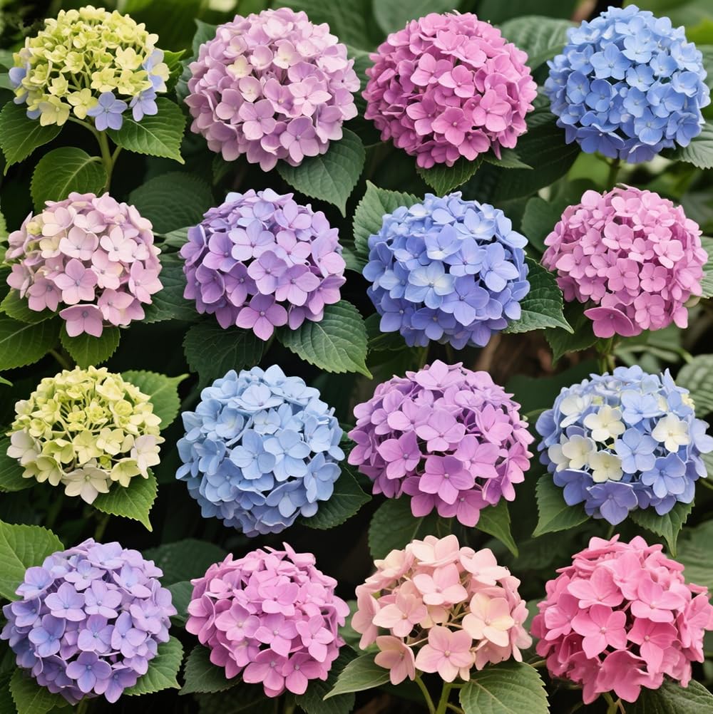 Photo 1 of 100+ Mix Hydrangea Seeds for Planting Macrophylla Giant Snowball Bonsai Hydrangea Fast Growing Shrub
