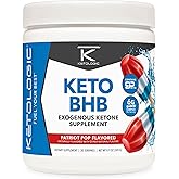 Ketologic Keto BHB (Patriot Pop Flavor) 30 Servings - Exogenous Ketone Supplement with goBHB, Beta-Hydroxybutyrate Salts
