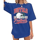 Football Shirts Women Football Team Fan Shirt Oversized Game Day Tshirt Rugby Gifts Tee Tops