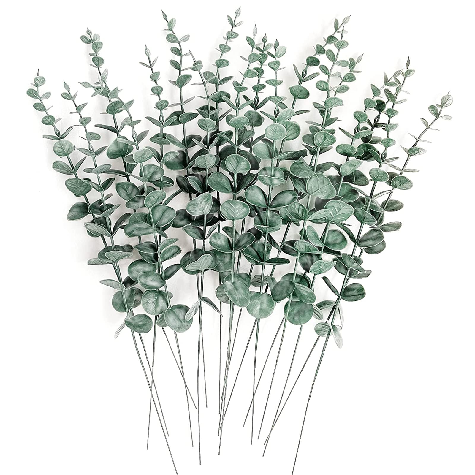 20 Pcs Eucalyptus Artificial Eucalyptus Leaves, Eucalyptus Leaves Branches Garland Faux Plants for Wedding, Flower Arrangement, Home, Garden, Table Centerpiece, Decoration