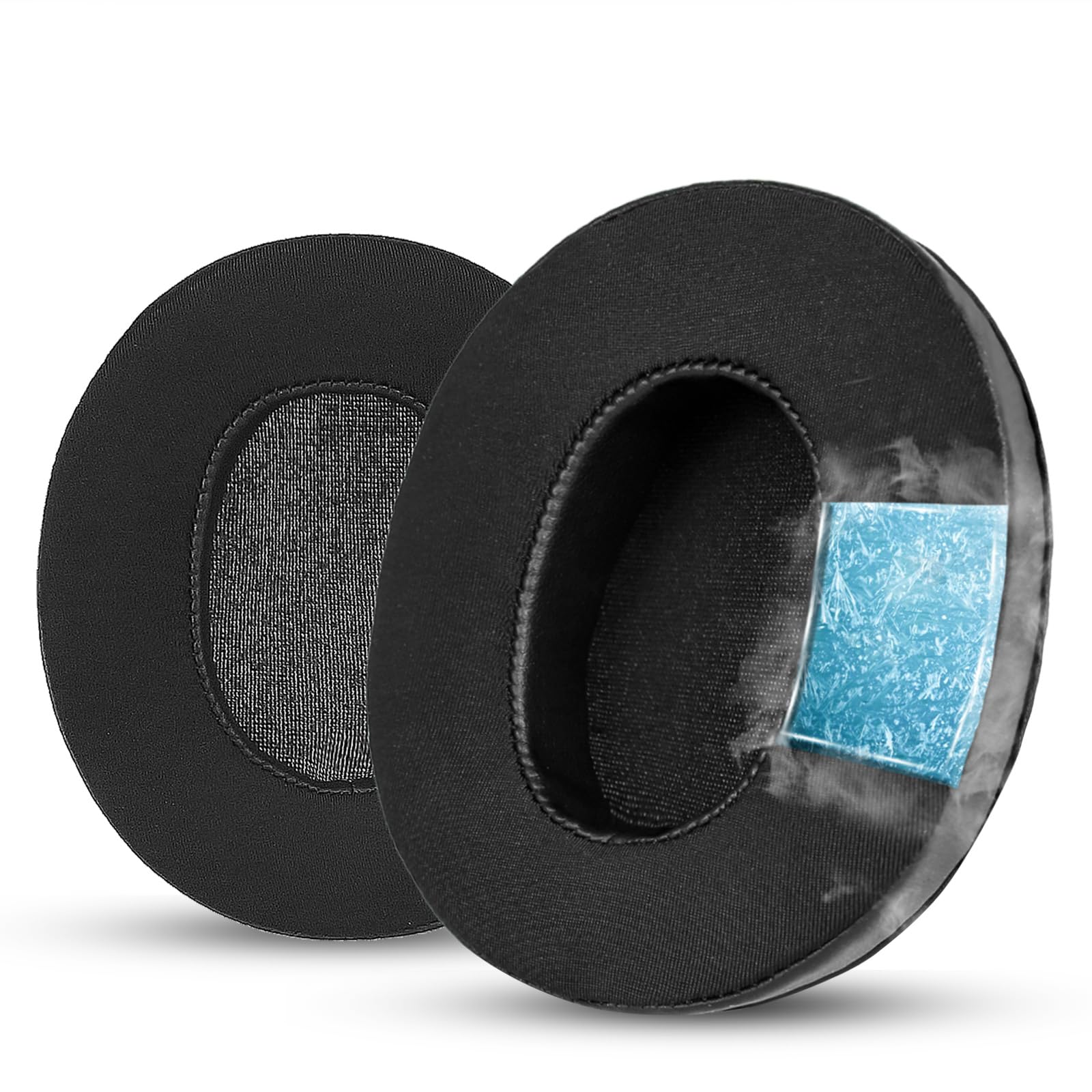 nstant-Chill Krone Kalpasmos Premium Replacement ATH M50X earpads, Audio Technica Headphone Covers Fit ATH M40X M50 M40 M30 MSR7, Large Oval Pads for ATH, Cooling Gel Pads Memory Foam Ear Cushions