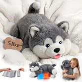 Mewaii Weighted Stuffed Animals Dog Plush, Heatable Coolable, 2-5lbs, 23in | Adjustable Comfort, Microwaveable Removable Inner Pad, Machine Washable Cover, Cozy Gift for Adults &amp; Kids