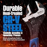 Shall 3-Piece Adjustable Wrench Set 6 8 10 In Cr-V Steel Navy Blue view 6