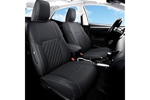 GIANT PANDA Customized Full Set Car Seat Covers Fit for Toyota Corolla S, SE, XSE Sedan 2014 2015 2016 2017 2018 2019 - (Black)