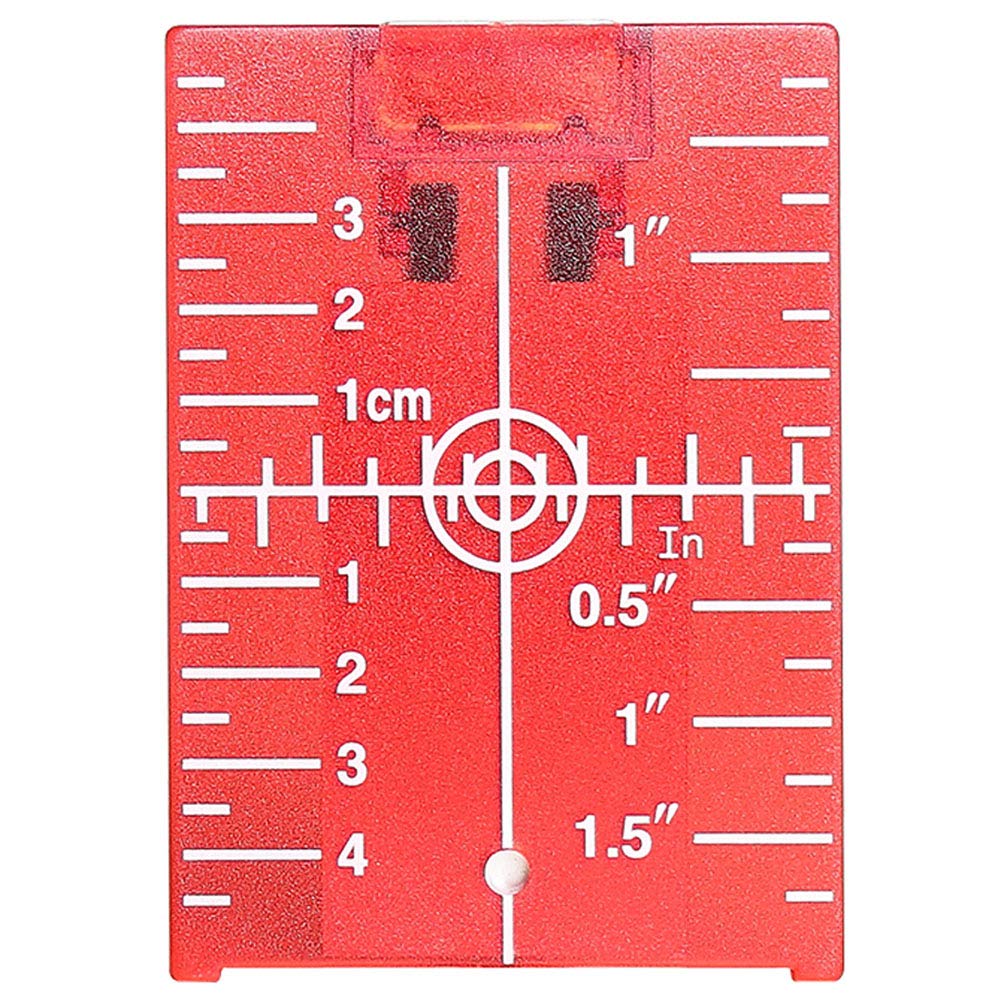 Huepar TP01R-Magnetic Floor Laser Target Plate Card with Stand for Red Beam Applications Enhancing The Visibility of Green Laser Lines or Points 1.3 Times