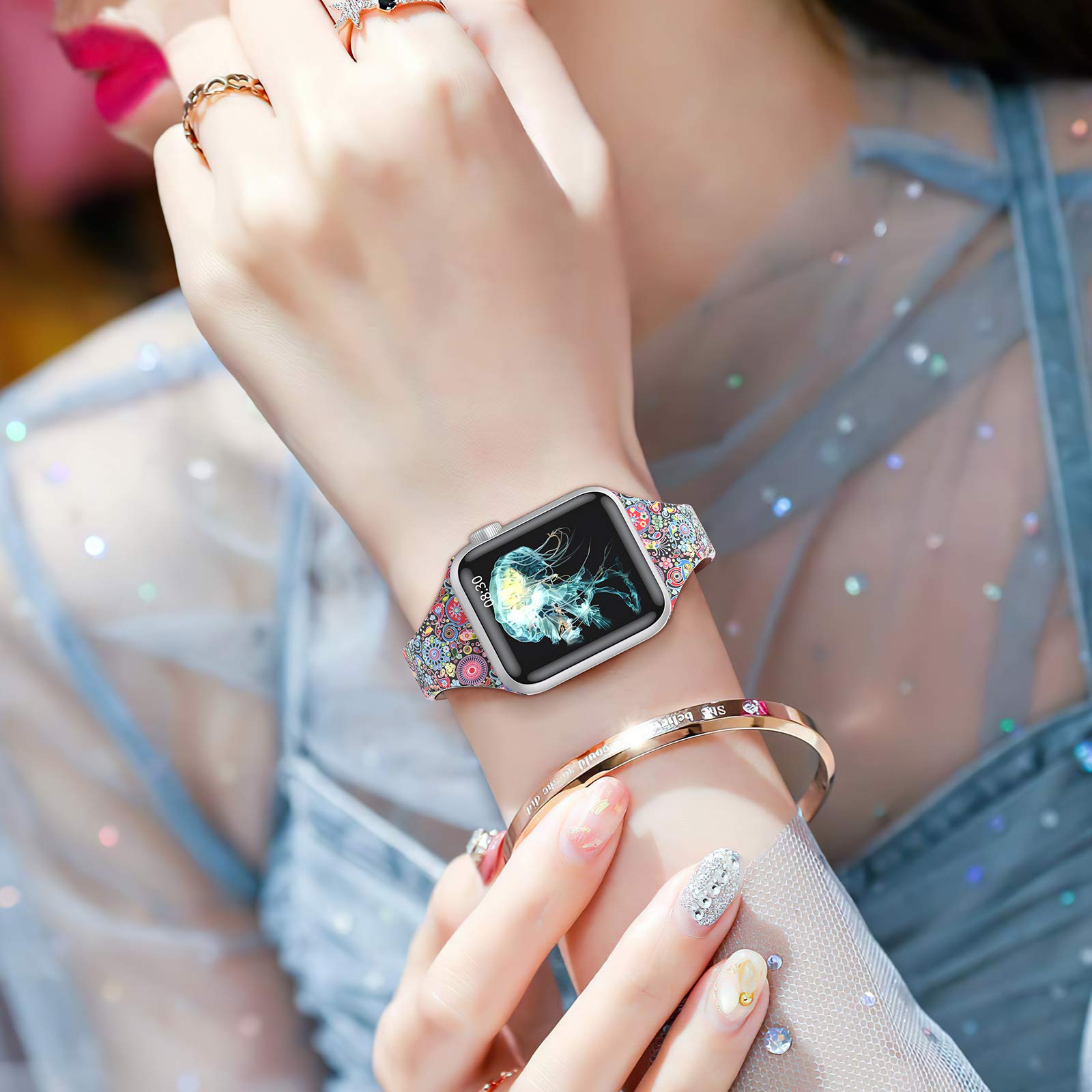 Moolia Slim Printed Pattern Band Compatible with