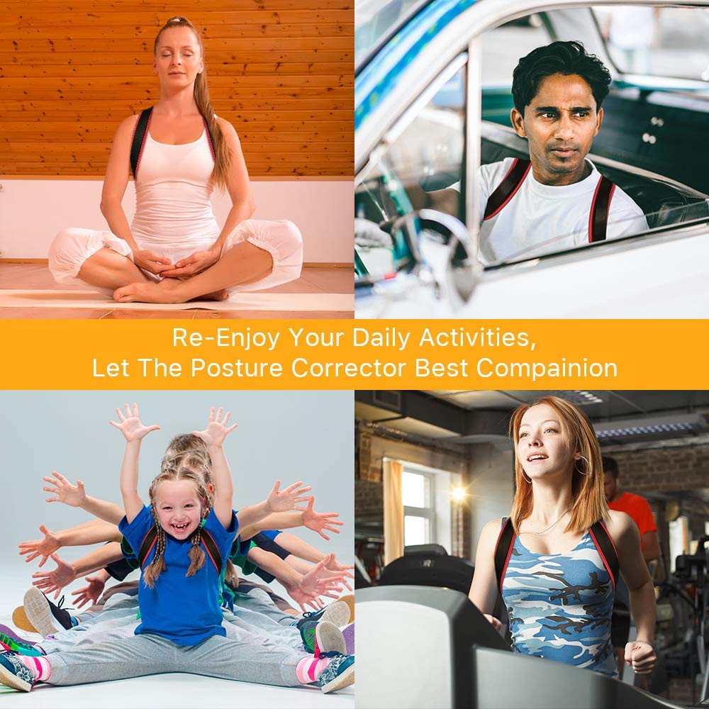 Greatwill Back Posture Corrector for Women & Men, Effective and Comfortable Posture Brace for Slouching & Hunching, Relieve Pain, Adjustable Size (L（30-58）)