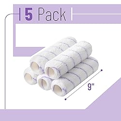 Bates- Paint Roller Covers, 9", Purple Stripes, 5