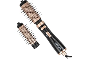 DAILYLIFE Rotating Hair Dryer Brush, Hot Air Spin Brush Set with 2 Inch and 1.5-Inch Brushes, Ionic Function and ALCI Safety Plug