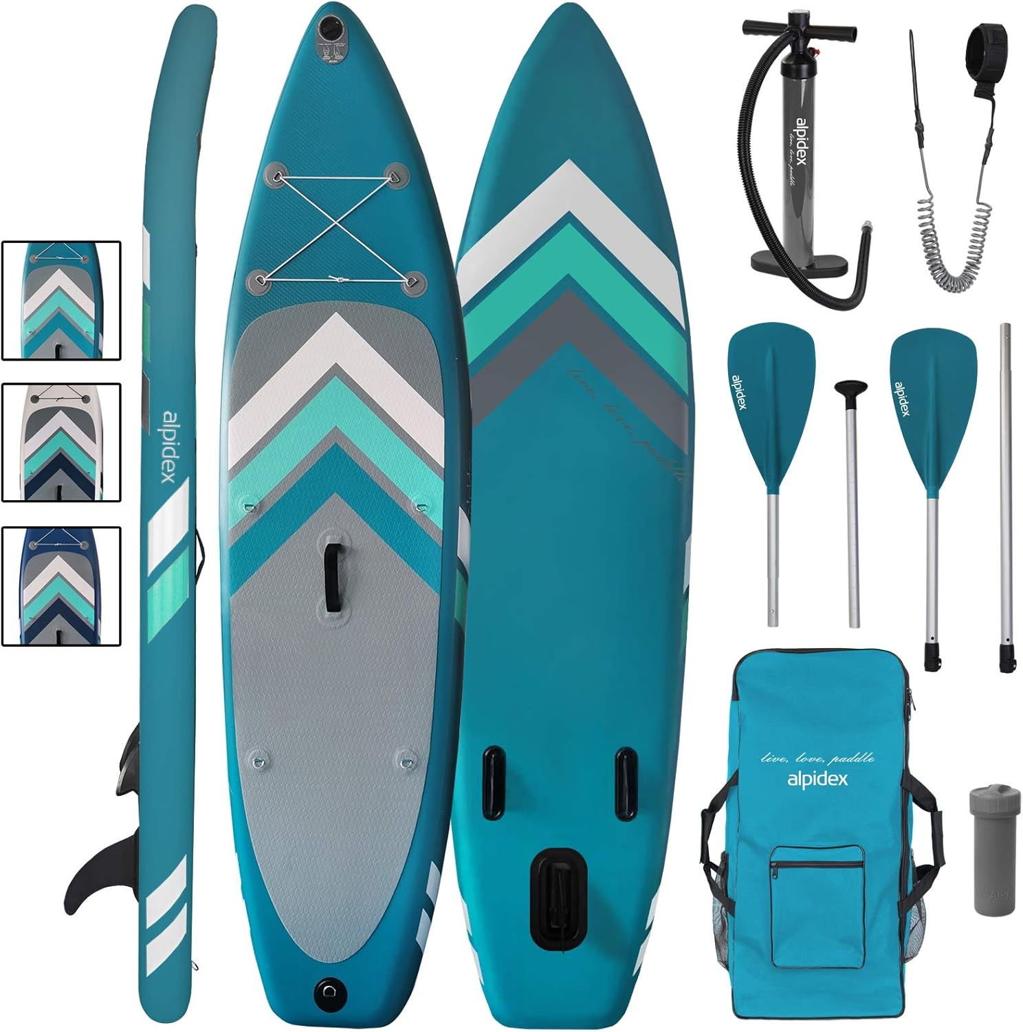 ALPIDEX Stand Up Paddle Gonfiabile 305 x 76 x 15 cm ISUP Portata