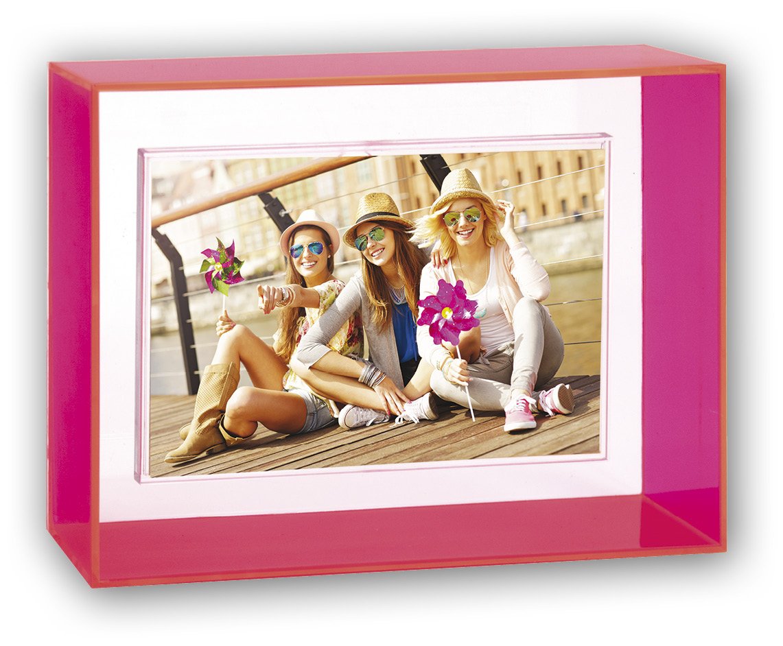 Zep Photo Frame, Plastic, Neon Pink