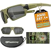 HTS HUNTERSKY Ballistic Tactical ANSI Z87.1+ Impact Protection Anti Fog Shooting Glasses Military Grade Airsoft Range