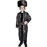 Dress Up America Grand Rabbi Coat for Kids - Black Jewish Bekitcha Set for Boys