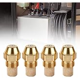 4Pcs Oil Burner Nozzle Fit for Aqua Hot, 0.35GPH 60 Degree Fuel Nozzle Brass Pressure Burner Oil Nozzles Replacement