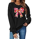 hohololo Valentines Day Sweatshirt Women Valentine Shirts Love Heart Long Sleeve Tops Oversized Crewneck Pullover