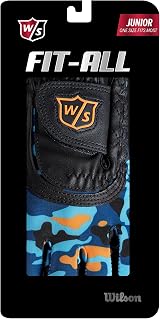 Wilson Staff Fit All JR GLOVE Blue Orange Camo view 4