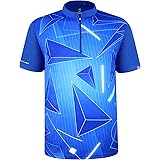 SAVALINOMen's Bowling Sublimation Printed Jersey, Material Wicks Sweat & Dries Fast, Size S-5XL