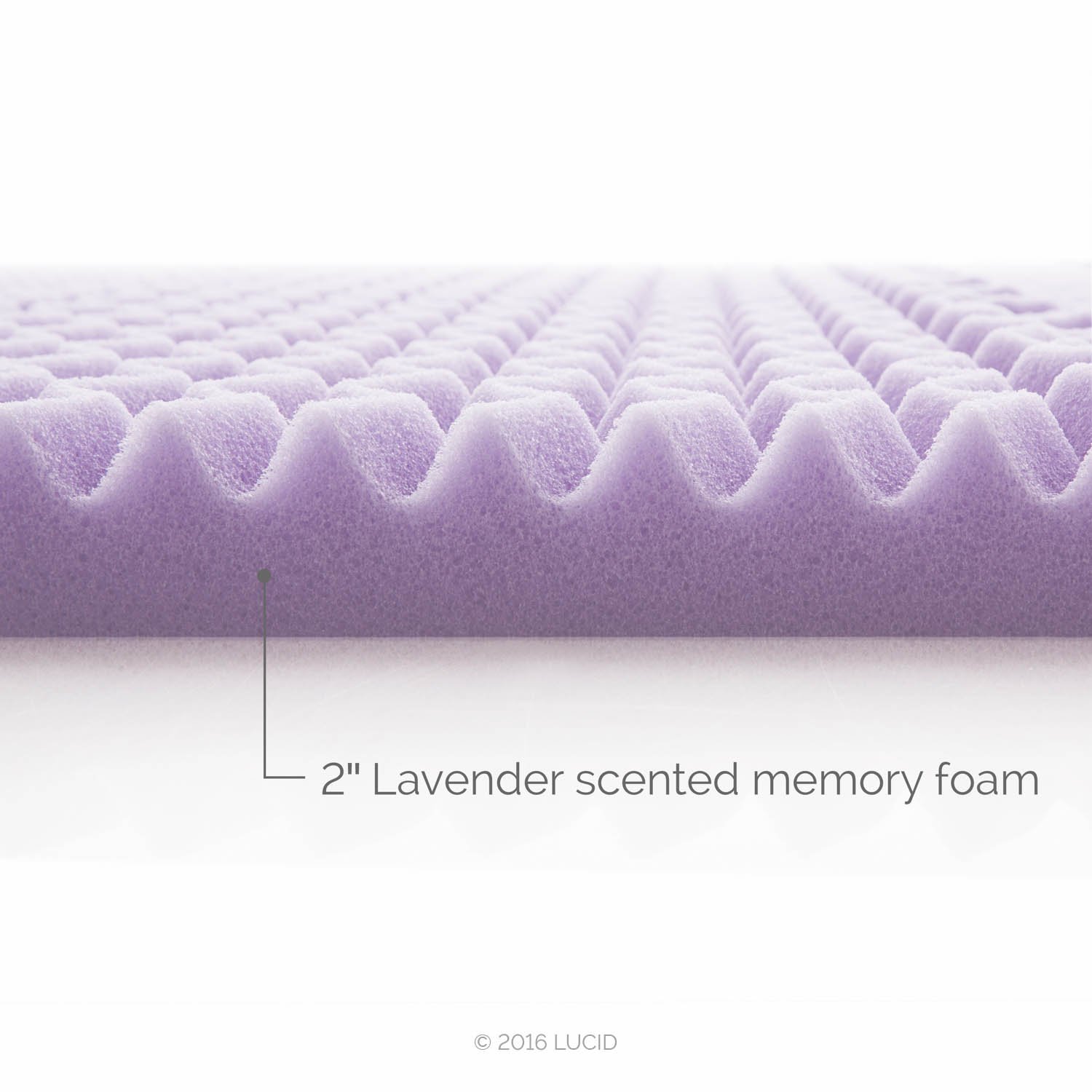 LUCID 2inch 5Zone Lavender Memory Foam Mattress Topper King eBay