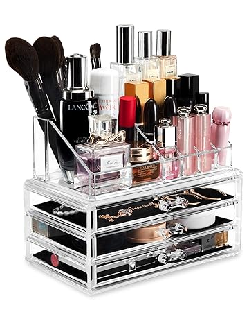 Amazon Com Youdenova Acrylic Clear Makeup Drawer Organizers And