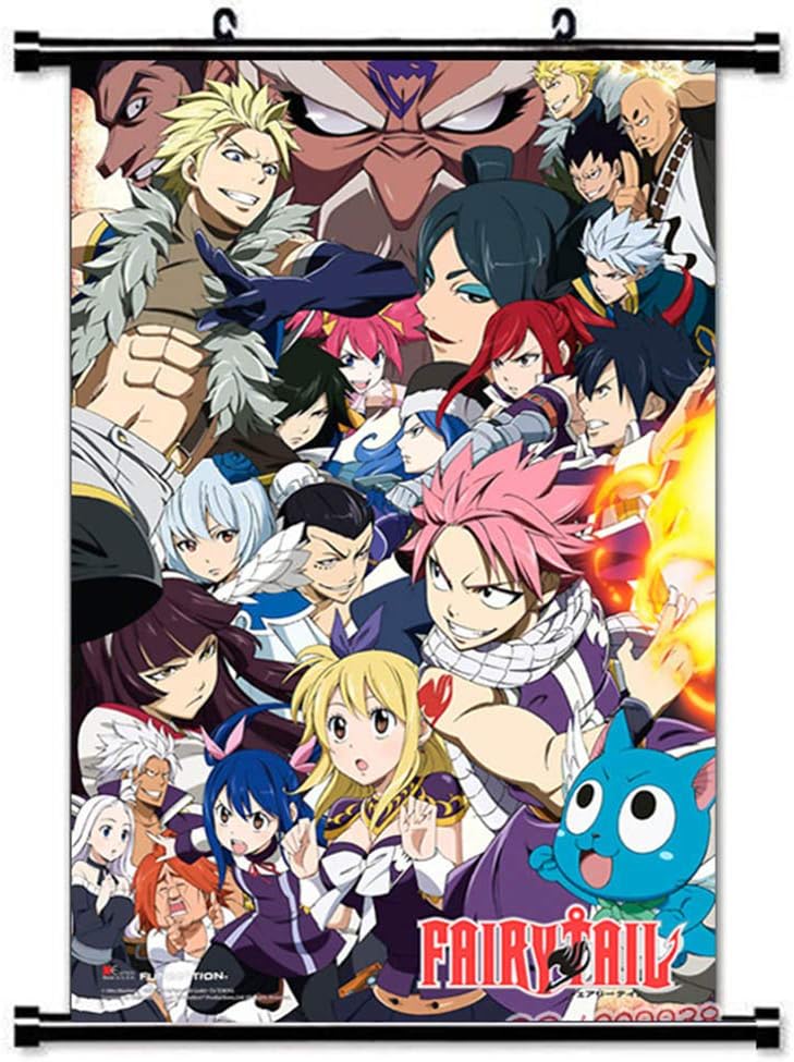 HomMall Japanese Anime Poster Wall Scroll Hanging Paintings Art Painting Wall Scroll Poster(Fairy Tail)