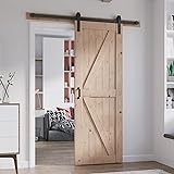 FREDBECK 32in x 84in Sliding Barn Door with 5.5FT