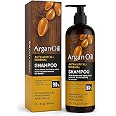 900ml X-large Argan Oil Shampoo Sulfate Free Moroccan Care with Keratin - For Curly, Straight, Dry and Damaged Hair - Moisturizing, Hydrating, Anti Frizz Salon Technology