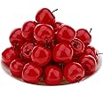 Gresorth 30pcs Mini Artificial Red Apple Decoration Fake Fruit Home Party Kitchen Food Toy Display - 3.5 cm