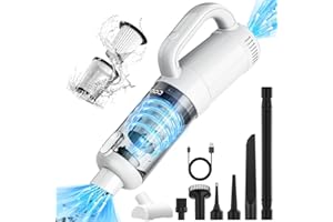CODN Handheld Car Vacuum Cleaner, 2 in 1 Cordless Vacuum Cleaner & Air Duster, 15000PA High Power Suction Portable Rechargeable Vacuum with Multi-Nozzles for Car, Home, Office, Pet