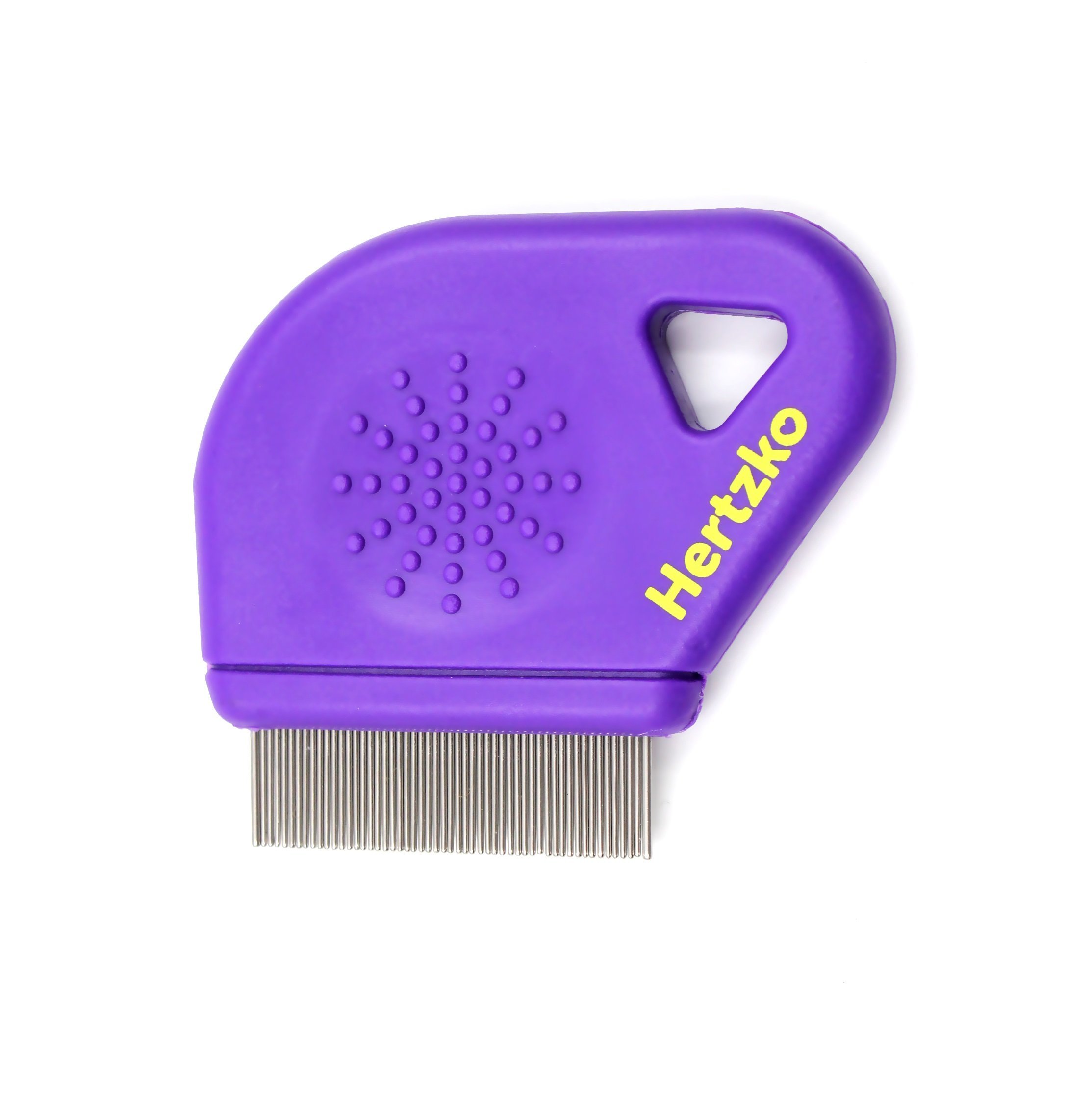 Hertzko Flea Comb Closely Spaced Metal Pins Removes Fleas, Flea Eggs