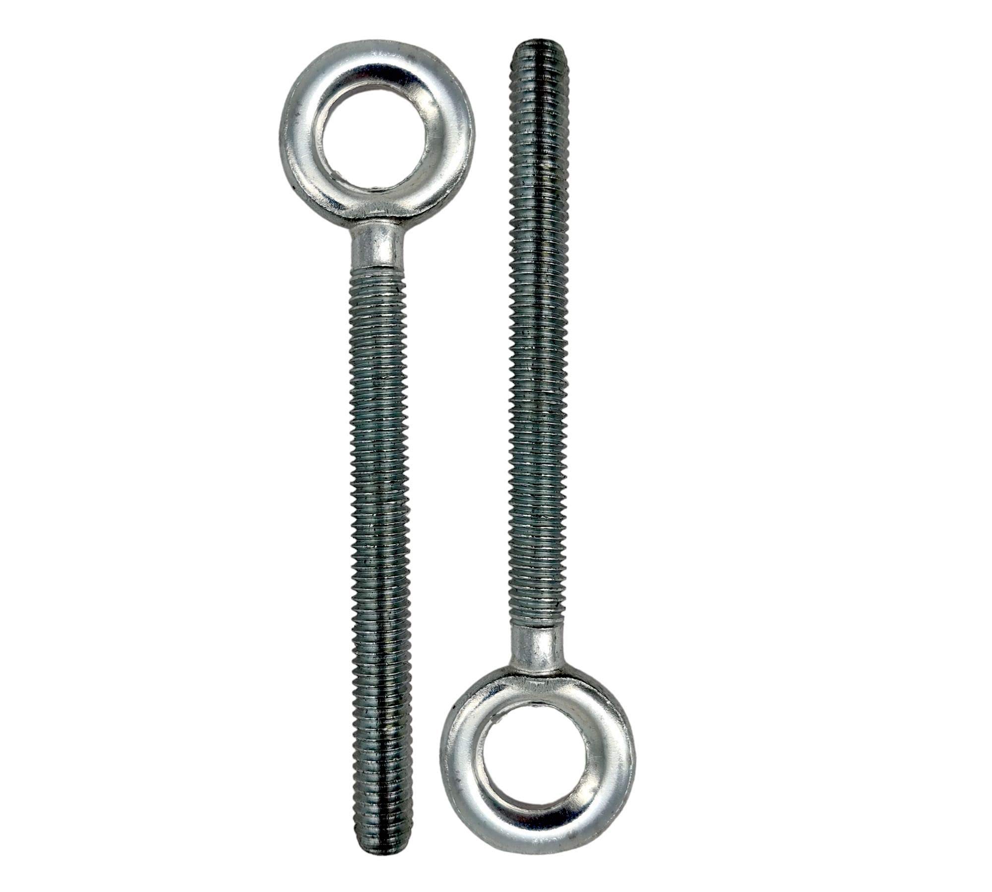 DOJA Industrial | Long Eye Bolt Ring M10X73 | Pack 10 | Vine Eyes Bolts for Lifting Weight | Threaded Rod Male Eyebolt Screw Hooks Heavy Duty | Lug Screw Hook Lifting Eye Ring | Eye Lift Threaded Bar