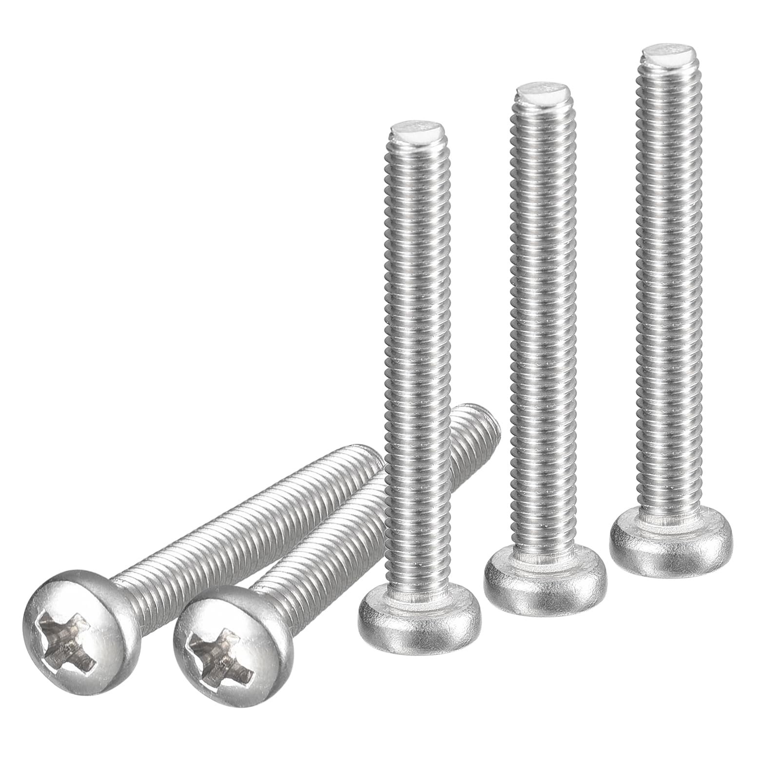 DTGN M3x22mm Pan Head Machine Screws, 60Pcs 304 Stainless Steel, Phillips Drive, Metric Coarse Full Thread, Bright Finish, Screws Bolts Kit — image 1