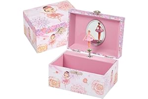TAOPU Girl's Gift Music Box with Spinning Ballerina,Ballerina Design Musical Jewelry Box Kids Gift for Little Girls Jewel Storage,Toys for Girls