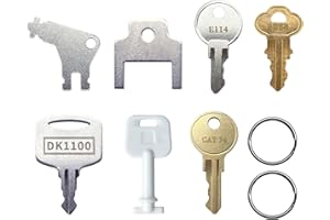 KeyPower 7 Paper Towel Dispenser Key Set, Replacement Key Compatible with SCA 1100, Merfin 59002, Bradley 2055, Bobrick Cat 74, Kimberly Clark 770301, Georgia Pacific, E114 Toilet Paper Dispensers