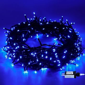 cadena de luces de navidad para interiores 220 led de 82 ft 8 modos de memoria enchufe de extremo a extremo impermeable decorativo para