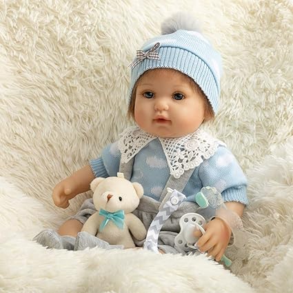 Amazon Com Muneca Kiki Coleccion Realista De Bebe Renacido De 17 Pulgadas Suave Silicona Realista Con Bordes De Vinilo Y Cuerpo De Algodon Juego De Regalo Para Ninos Con Ropa Y Juguete Toys