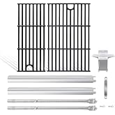 MOASKER Grill Parts Kit for Charbroil Performance 2 Burner 463630021 463655021 463655021 46365542146366002, 17" Grill Grate Burner Heat Plate Shield Crossover Tube Kit for Charbroil Performance Part