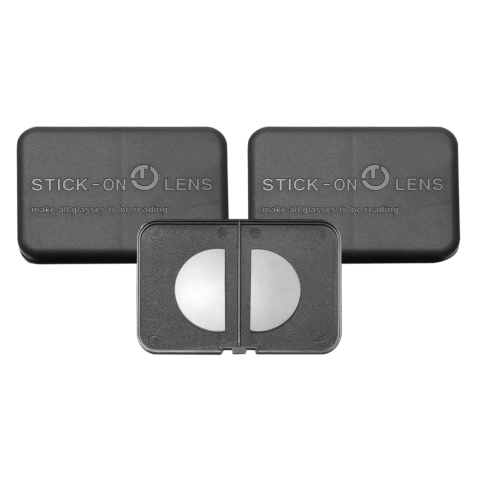 SKYWAY 3 Pack Stick on Bifocal Lenses, Stick on Reading Lenses, Clear Magnifying Bifocal Lenses for Glasses Sunglasses Safety Goggles, Removable, Reusable, No Water Needed, 1.0