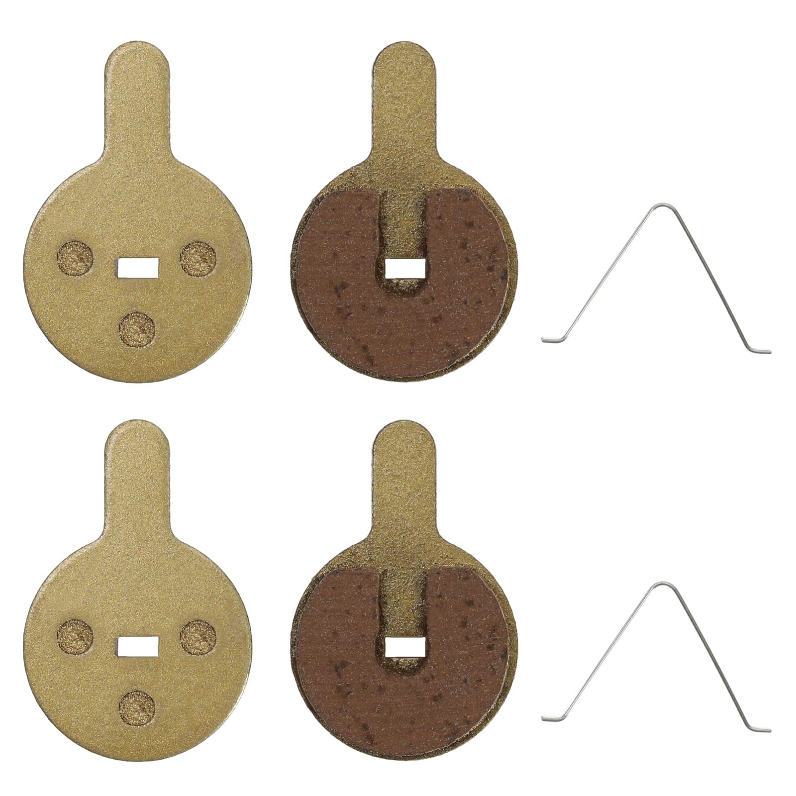 ECSiNG 2 Pairs Scooter Disc Brake Pads Compatible with Kugoo G2 Pro Copper Base All Metal Brake Pads Scooter Accessories 33.3x22.3x3.9mm Gold