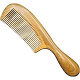 Meta-C Natural Green Sandal Wood Handmade Comb with Special Thickening Handle