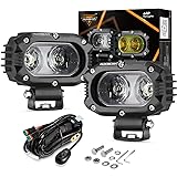 Auxbeam 4 Inch LED Light Pods, 60W Square Offroad