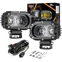 Auxbeam 4 Inch LED Light Pods, 60W Square Offroad