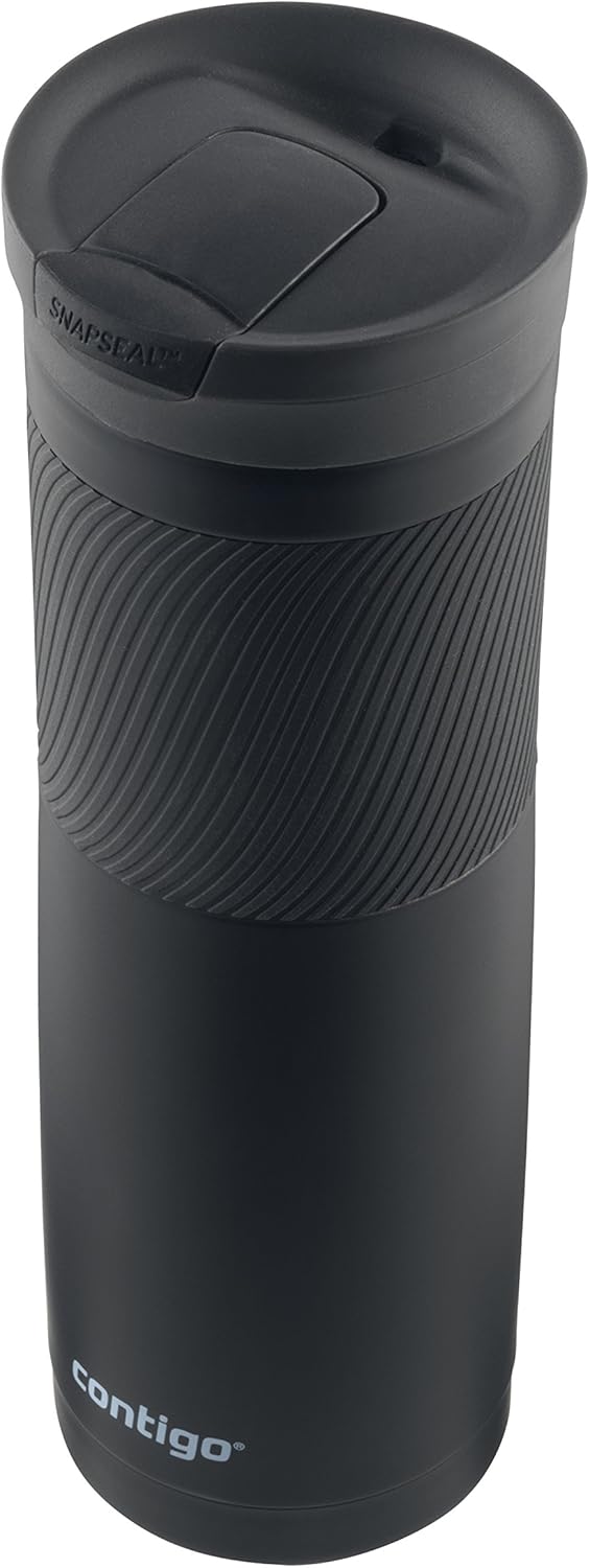Contigo 72952 Vacuum-Insulated Stainless Steel Travel Mug, 24 Ounce, matte black: Kitchen & Dining