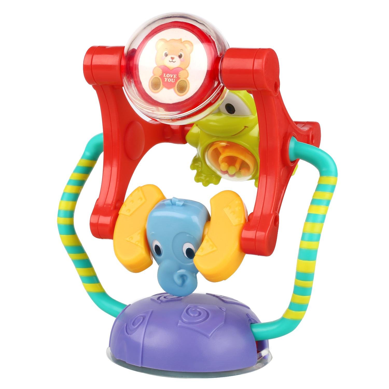 Peradix Juguete Electrónico Sonajeros y Aros de Animales para Bebé Sucker Juguete para Infantil Cochecito de Bebé